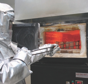 Testing samples in the laboratory at Fortuna Silver Mines' Caylloma silver-zinc-lead mine in the southern highlands of Arequipa, Peru.