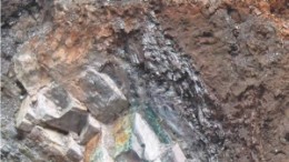 Revealed copper oxide mineralization at Tiger Resources' Kipoi North discovery, part of the Kipoi copper project, located in the Democratic Republic of the Congo.