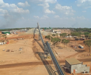 Stockpiling ore at First Quantum Minerals' Frontier copper mine in the Democratic Republic of the Congo. Full production at the project helped boost the company's output 31% from last years' fourth quarter.