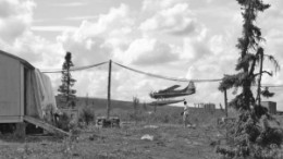 A supply plane lands at Adriana Resources' Lac Otelnuk iron project in the Labrador Trough of northern Quebec.