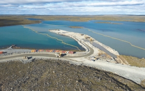 Agnico-Eagle Mines expects to pour first gold at its Meadowbank project, in Nunavut, in 2010.