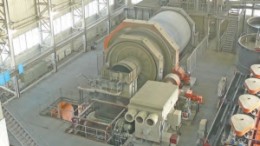 The semi-autogenus grinding mill at Eldorado Gold's Tanjianshan gold mine, in western China's Qinghai province.