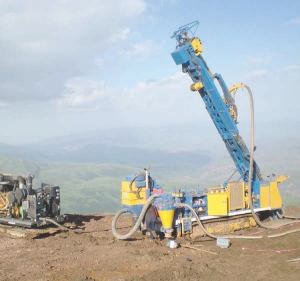 Drilling at Lydian International's Amulsar gold project in central Armenia.