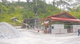 The Agsao inclined shaft at the eastern end of Medusa Mining's Co-O gold mining complex in the Philippines.