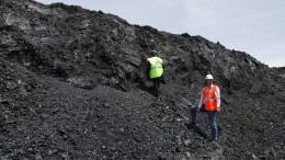 Exposed coal seam at SouthGobi Energy Resources' Ovoot Tolgoi coal mine in southern Mongolia, where commercial production got underway last year. Credit: SouthGobi Energy Resources