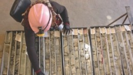 Arranging core samples at Great Panther Resources' Guanajuato silver-gold mine in Mexico.