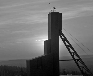 The headframe at Agnico-Eagle Mines' recently commissioned Lapa gold mine in the Abitibi region of northwestern Quebec.