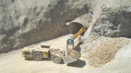 Clearing away debris near the mine portal at Fortuna Silver Mines' San Jose silver project, in Oaxaca state, Mexico.