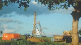 Drilling at Aura Minerals' Arapiraca gold project in Brazil.