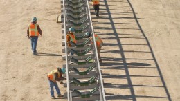 Conveyor construction at Cortez Hills. Credit: Barrick Gold