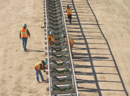 Conveyor construction at Cortez Hills. Credit: Barrick Gold