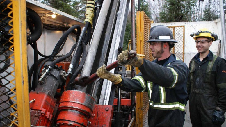 Contract drillers at Canada Lithium's Quebec lithium project, 60 km north of Val d'Or.