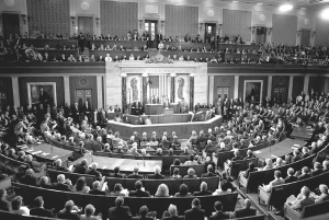 The United States Congress discusses a bill at the U. S. Capitol in Washington, D. C.