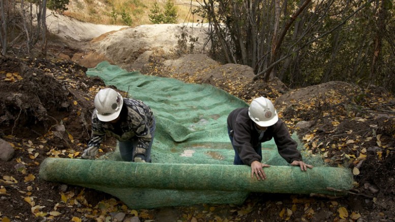 Erosion protection activity at Thompson Creek Metals' Endako molybdenum mine in B.C. Credit: Thompson Creek Metals