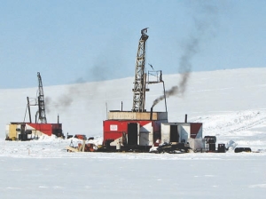 Drilling at Sabina Gold and Silver's Hackett River project in Nunavut.