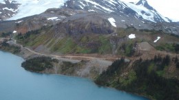 Making progress on road construction to the Galore Creek project in B.C. in 2008. Credit: NovaGold Resources
