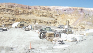 Mine development at Great Basin Gold's Hollister gold mine in Nevada.