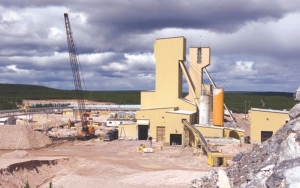 Construction near the headframe at Cameco's Cigar Lake uranium mine in northern Saskatchewan.