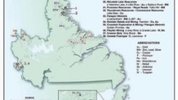 Exploration and mining activity in Newfoundland and Labrador.