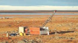 Drilling at Comaplex Minerals' Meliadine gold project near Rankin Inlet, Nunavut. The project is at the centre of Agnico-Eagle Mines' proposed acquisition of Comaplex.