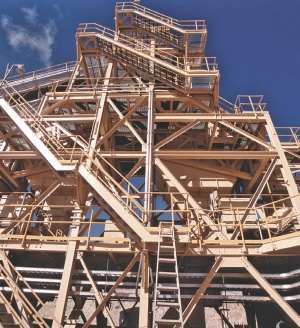 The crusher at Alamos Gold's Mulatos gold mine in Sonora State, Mexico.