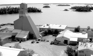 The headframe and mill complex at Wesdome Gold Mines' Kiena gold mine in Val d'Or, Que.