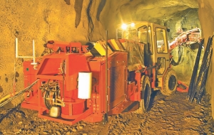 Drilling underground at Barrick Gold's Cortez Hills mine in Lander County, Nev.