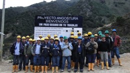 Workers at the Angostura project site in Colombia. Credit: Greystar Resources.