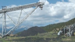 The stacker at Cline Mining's New Elk coal mine in southern Colorado.