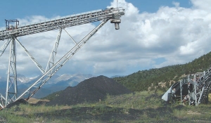 The stacker at Cline Mining's New Elk coal mine in southern Colorado.