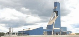 The headframe at Aurizon Mines' Casa Berardi gold project in Quebec.