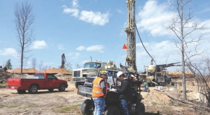 A crew at work at Romarco Minerals' Haile gold project, located northeast of Columbia, S.C.