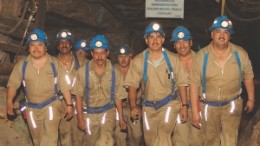 Miners walk up the ramp of Baja Mining's Boleo mine in the state of Baja California Sur, Mexico.