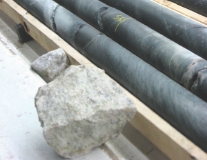 Core samples from Canada Lithium's Quebec Lithium project in Lacorne Township, 60 km north of Val d'Or, Que.