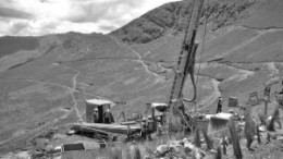 Drillers at work on the East deposit of Antares' Haquira project in Peru.