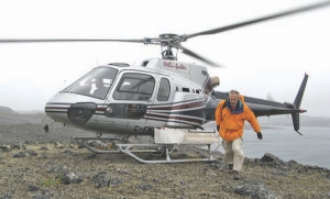 Peter Holmes, Peregrine's vice-president of exploration, at the Chidliak project.