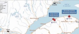 Exploration Orbite's aluminum operations in the Gasp region of eastern Quebec.