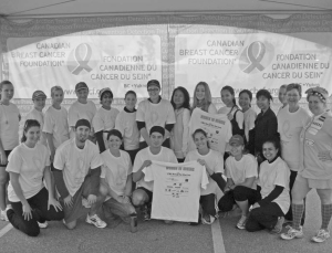 Members of the Women in Mining team for the Vancouver Canadian Breast Cancer Foundation (CBCF) CIBC Run for the Cure.