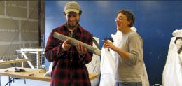 Peregrine Diamonds' staff examine core at the Chidliak diamond project. Photo by Alisha Hiyate