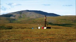 A drill rig at Northern Dynasty Minerals and Anglo American's Pebble copper-gold-molybdenum project in Alaska. Photo by Northern Dynasty Minerals