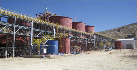 The facilities at Coeur d'Alene Mines' San Bartolom silver mine in Potos department, Bolivia. Photo by Coeur d'Alene Mines