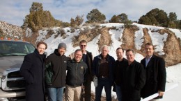 American Vanadium staff with consultants and analysts at the Gibellini project