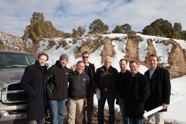 American Vanadium staff with consultants and analysts at the Gibellini project