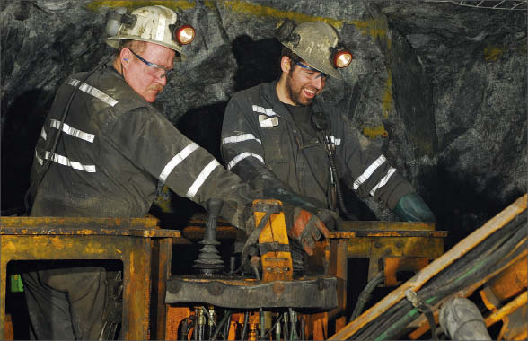 Underground at Quadra FNX Mining's Morrison copper deposit, part of the Levack complex in Sudbury, Ont. Photo by Quadra FNX Mining