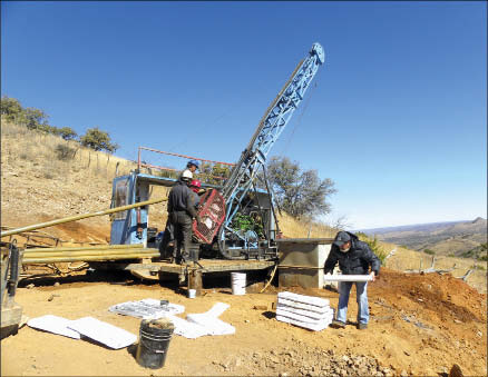 Drillers exploring International Northair Mines' La Cigarra silver project in north-central Mexico. Photo by International Northair Mines