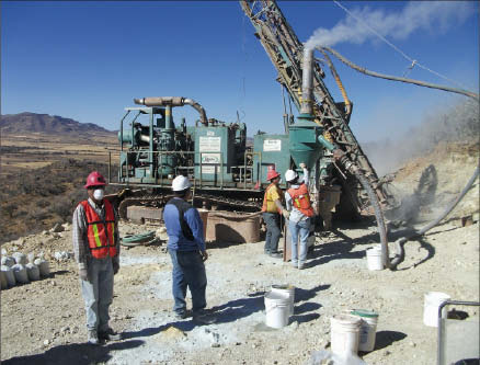 Drillers at Oremex Resources' San Lucas polymetallic project in Durango state, Mexico. Photo by Oremex Resources