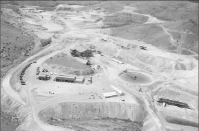 An aerial view of the facilities from past production at Themac Resources Group's Copper Flat project in New Mexico. Photo by Themac Resources Group