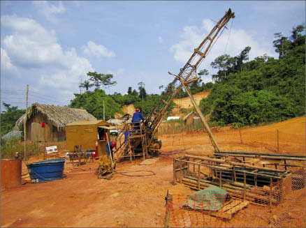 Drillers working at Belo Sun's Volta Grande gold project in Para state, Brazil. Photo by Belo Sun