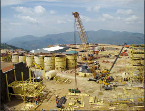 Construction at Banro's Twangiza gold project in the eastern DRC. Photo by Banro