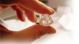A rough diamond from Diamcor Mining's former So Ver operation, in South Africa. Credit: Diamcor Mining.